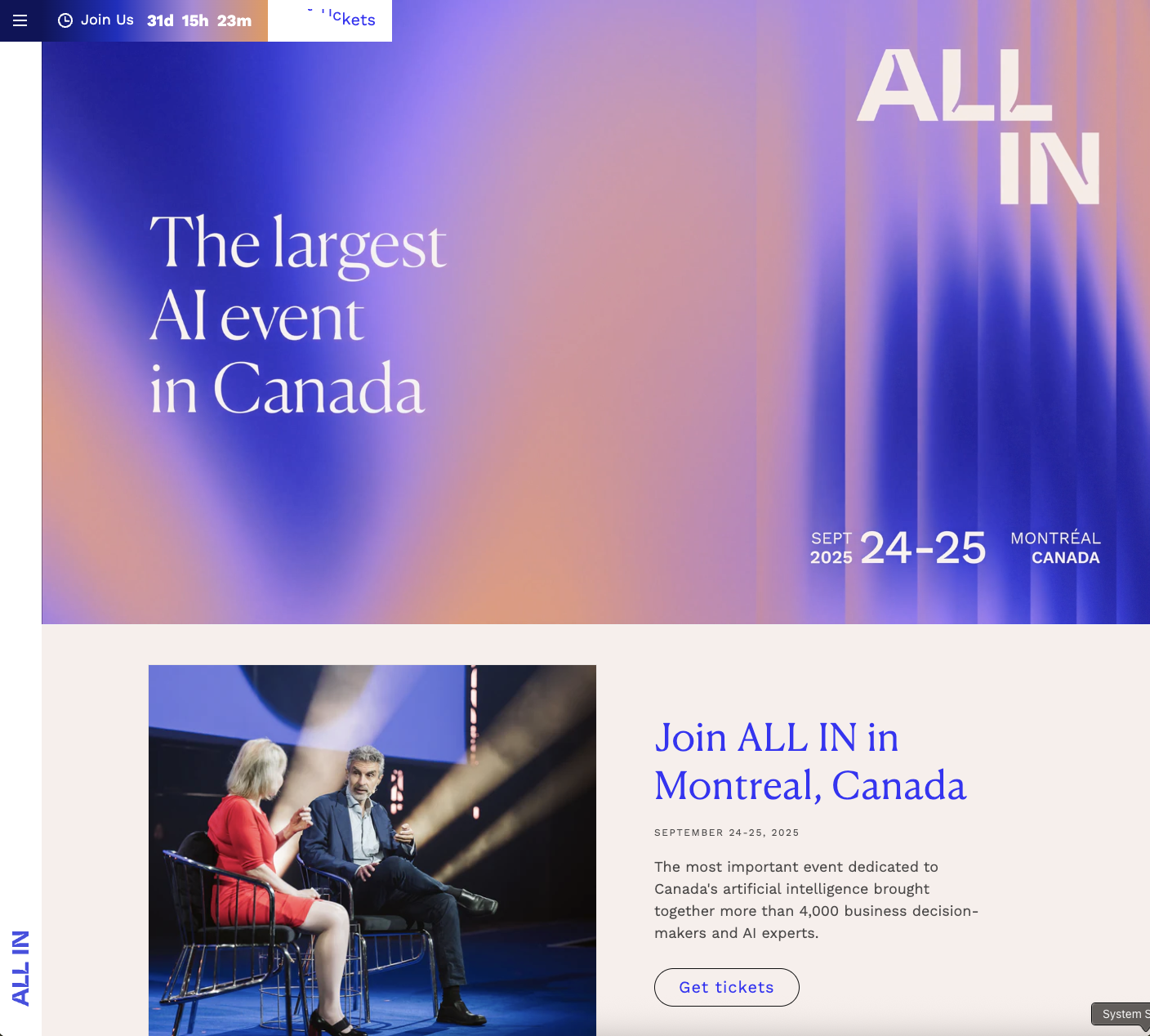 ALL IN 2025 - Canada's premier AI conference in Montreal