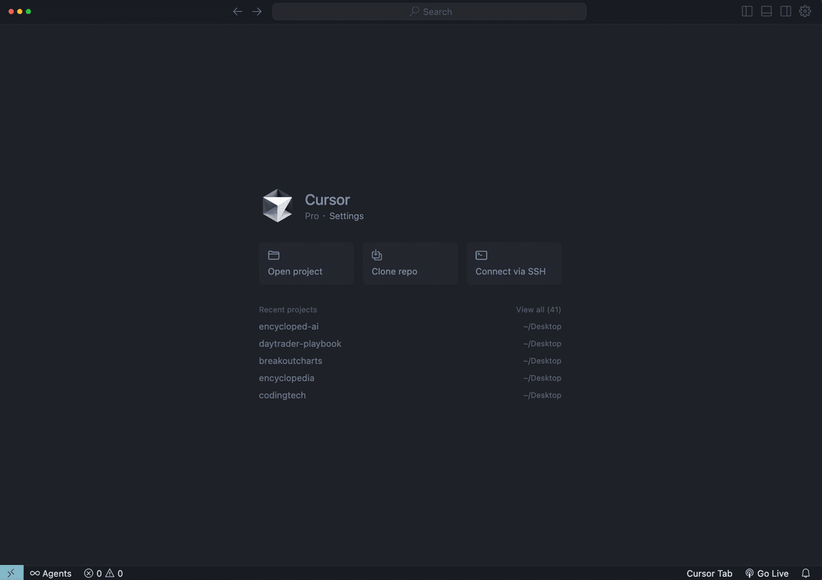 Cursor interface