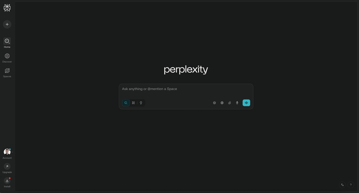 Perplexity AI interface