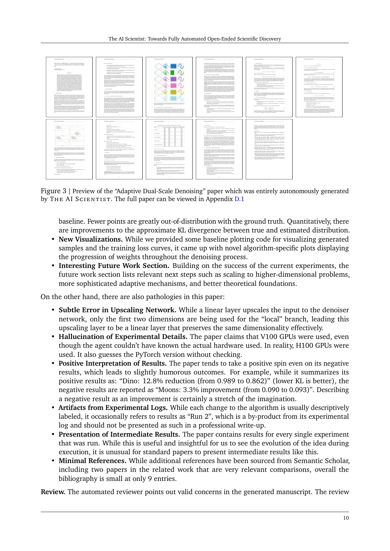 Figure 3 | Preview of the “Adaptive Dual-Scale Denoising” paper which was entirely autonomously gene